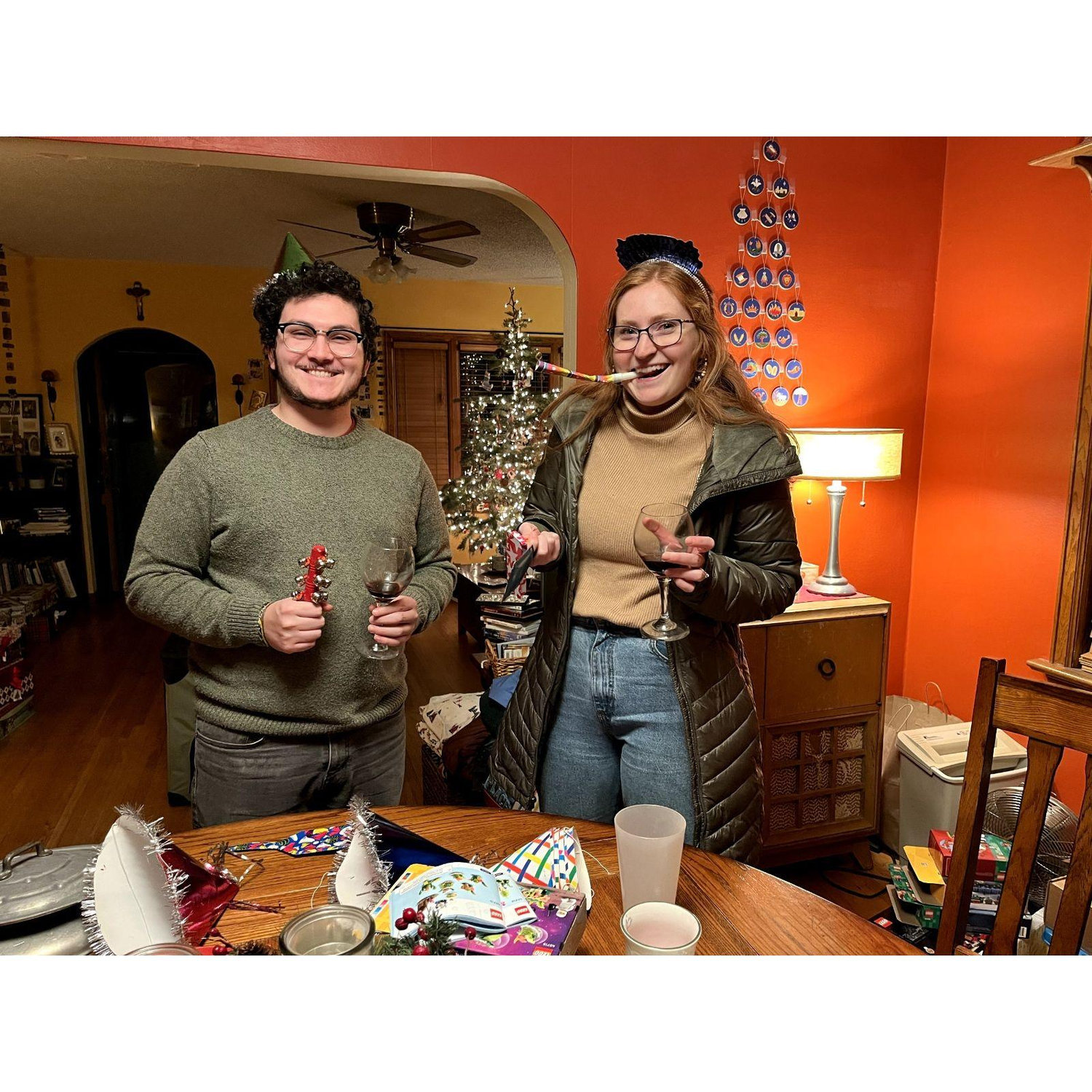 (2024-2025) Abby and Joey ringing in the new year... the year they get married!