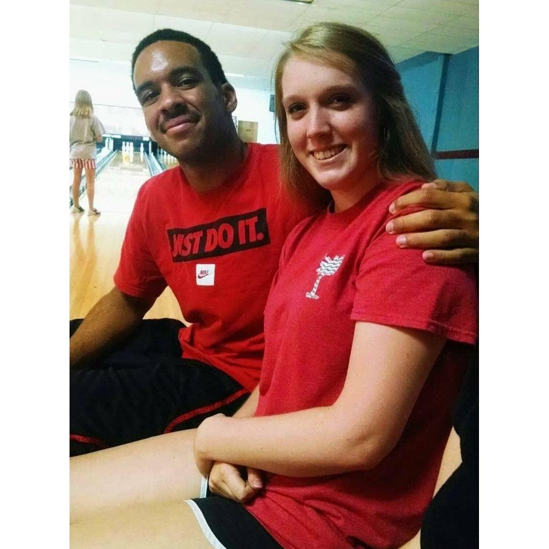 Anthony and Lauren's FIRST PICTURE TOGETHER! During a bowling date!