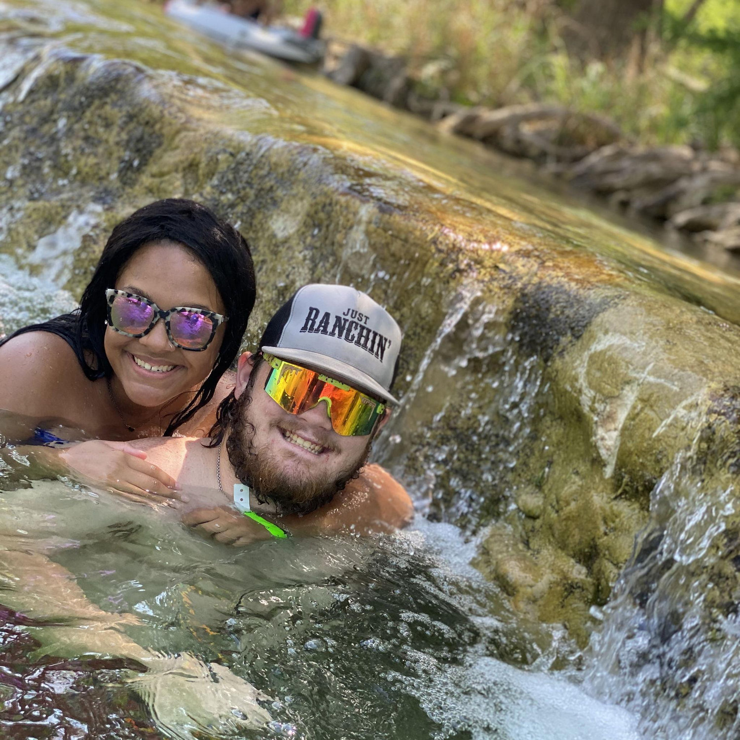 During 2020 COVID we took a trip to the Frio River and carved our initials in the stone!