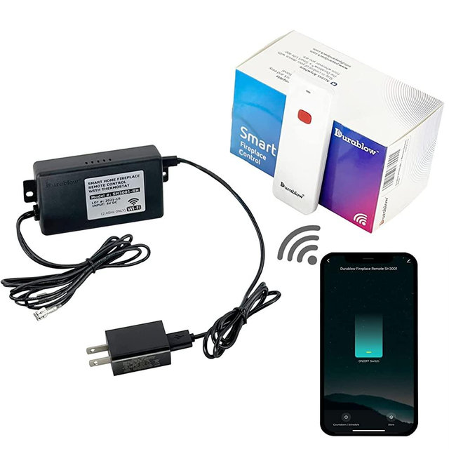 Durablow SH3001-RH Gas Fireplace WiFi Smart Home Remote Control for Millivolt Valve, IPI Module, Works with Amazon Alexa, Google Home, Samsung SmartThings, IFTTT, Siri