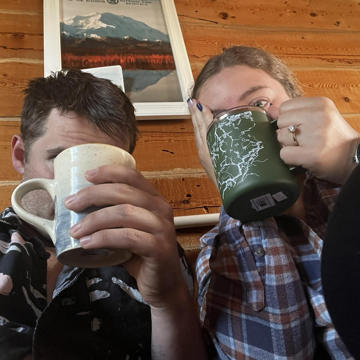 Cutest little cabin in Alaska, trying to believe this ring is real!
