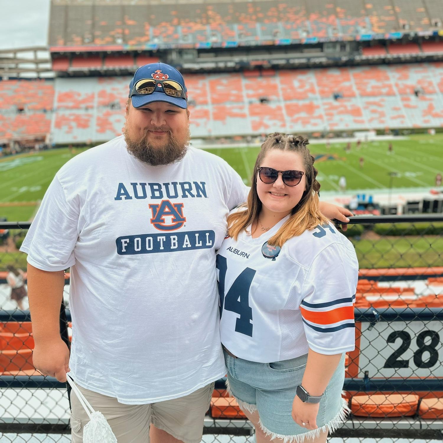 All smiles pre-kickoff for White Out 2023. This was the first game of Kaitlyn’s last season as a student, and a big Tiger WIN!