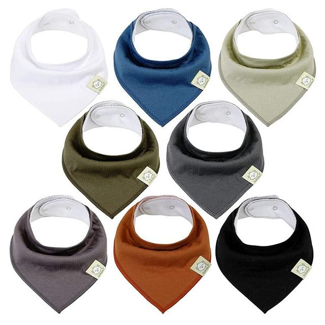 Organic Baby Bandana Drool Bibs - Bandana Bibs for Boys, Girls by KeaBabies- Super Absorbent Bandana Drool Bibs - Teething Bibs - Organic Cotton Baby Bibs for Infant (Basics)