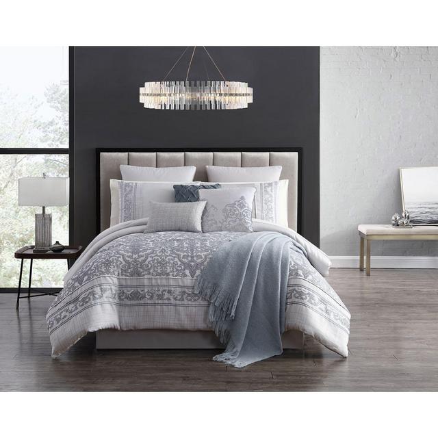 Sterling 14-Piece King Comforter Set in Silver