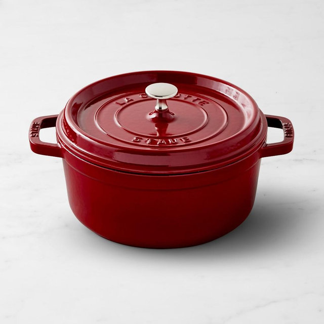 Staub Enameled Cast Iron Round Dutch Oven, 4-Qt., Cranberry