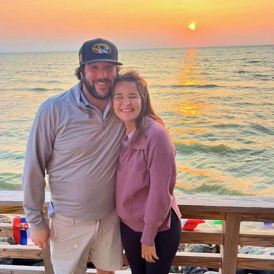 One of our many times up in Michigan taking in the surreal sunset — one of our favorite places to visit!