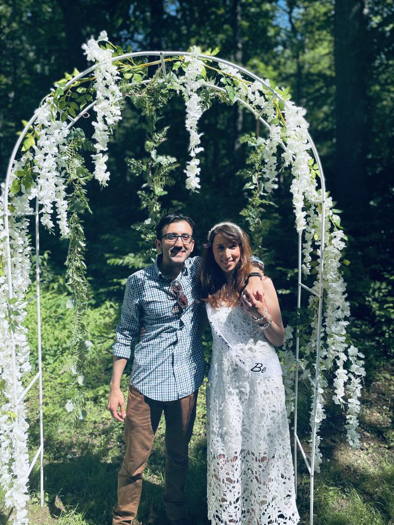 During our wedding shower
