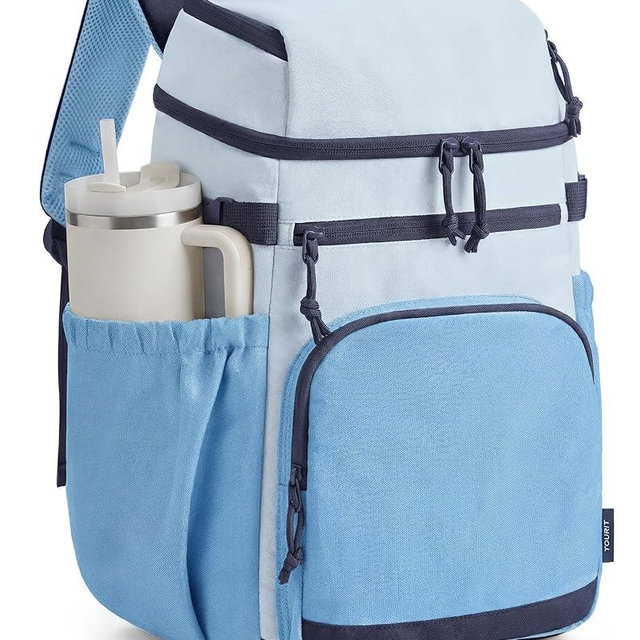 TOURIT Insulated Cooler Backpack 30 Cans, Leakproof Double Deck Lunch Cooler Bag, Lightweight Waterproof Backpack Cooler for Men Women, Beach Camping Picnic Hiking Travel