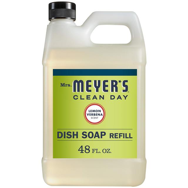 Mrs. Meyer's Liquid Dish Soap Refill, Lemon Verbena, 48 OZ (Pack - 1) (1)