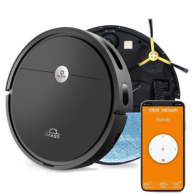 imass Robot Vacuum and Mop Combo,Smart Robot Vacuum,Powerful Suction Sweep Vacuum Robot,3-in-1 Robot Vacuum Cleaner,Alexa,Wi-Fi, APP, Self-Charging, Good for Pet Hair, Hard Floor and Low Pile Carpet