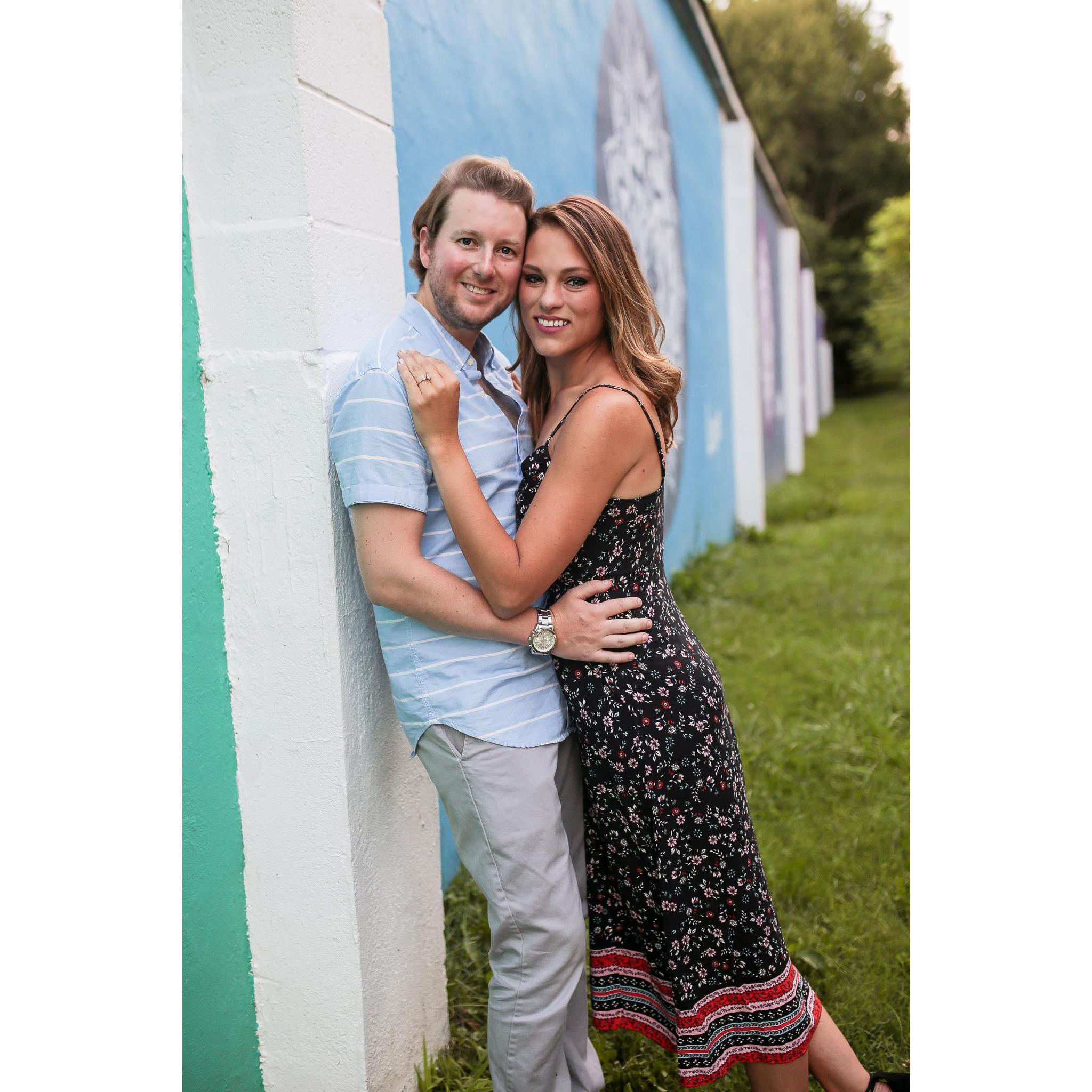Engagement session on the Monon Trail in south Broad Ripple.