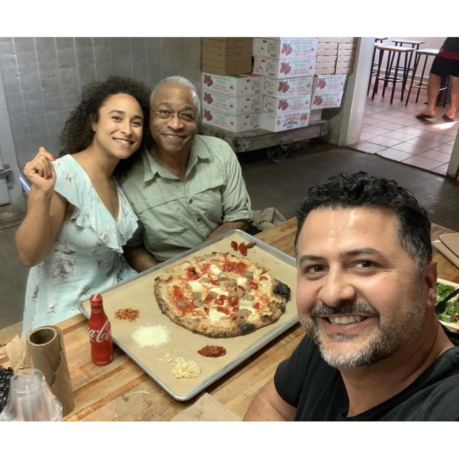 Antico Pizza in Atlanta Georgia with Chelsea's father, Ralph