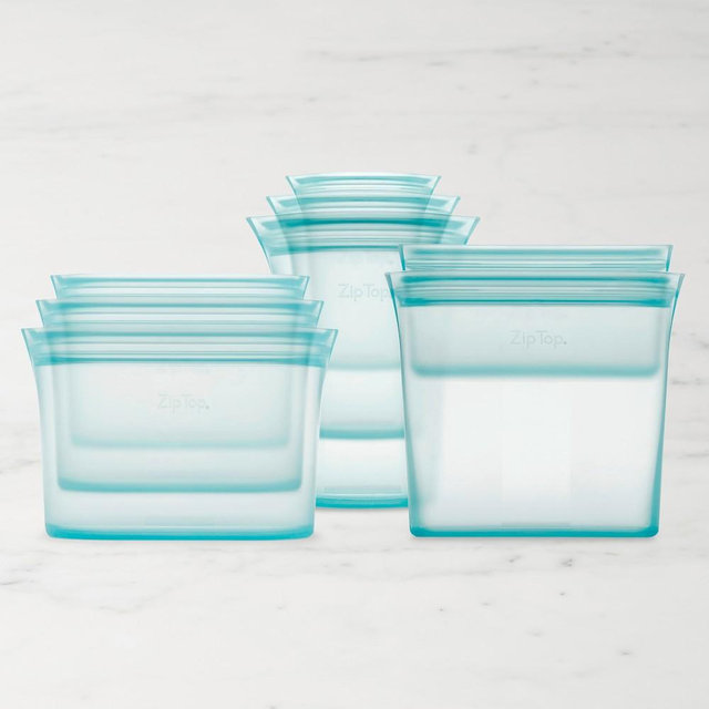 Zip Top 8-Piece Food Storage Container Set, Teal