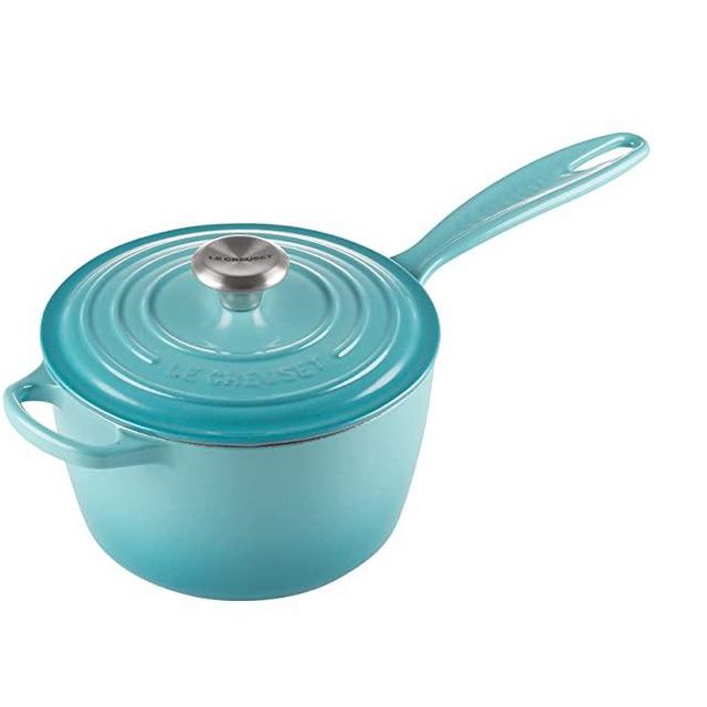 Le Creuset Enameled Cast Iron Signature Saucepan, 2.25 qt., Caribbean