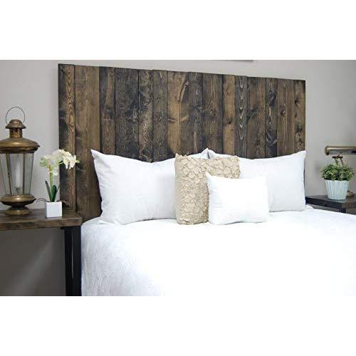 Ebony Headboard King Size Stain, Leaner Style, Handcrafted. Leans on Wall. Easy Installation