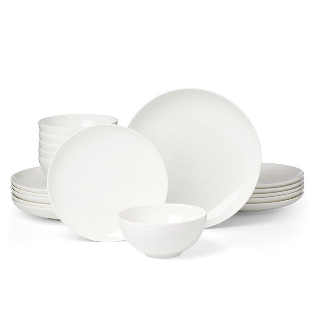 Lenox 899187 Studio 1414 Coupe 18-Piece Dinnerware Set, Service For 6