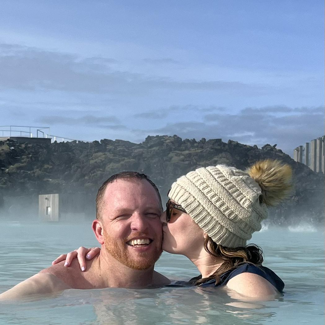 The amazing Iceland photos begin!!! Emily and Eric started in the Blue Lagoon! A highlight of their trip! April 2022.