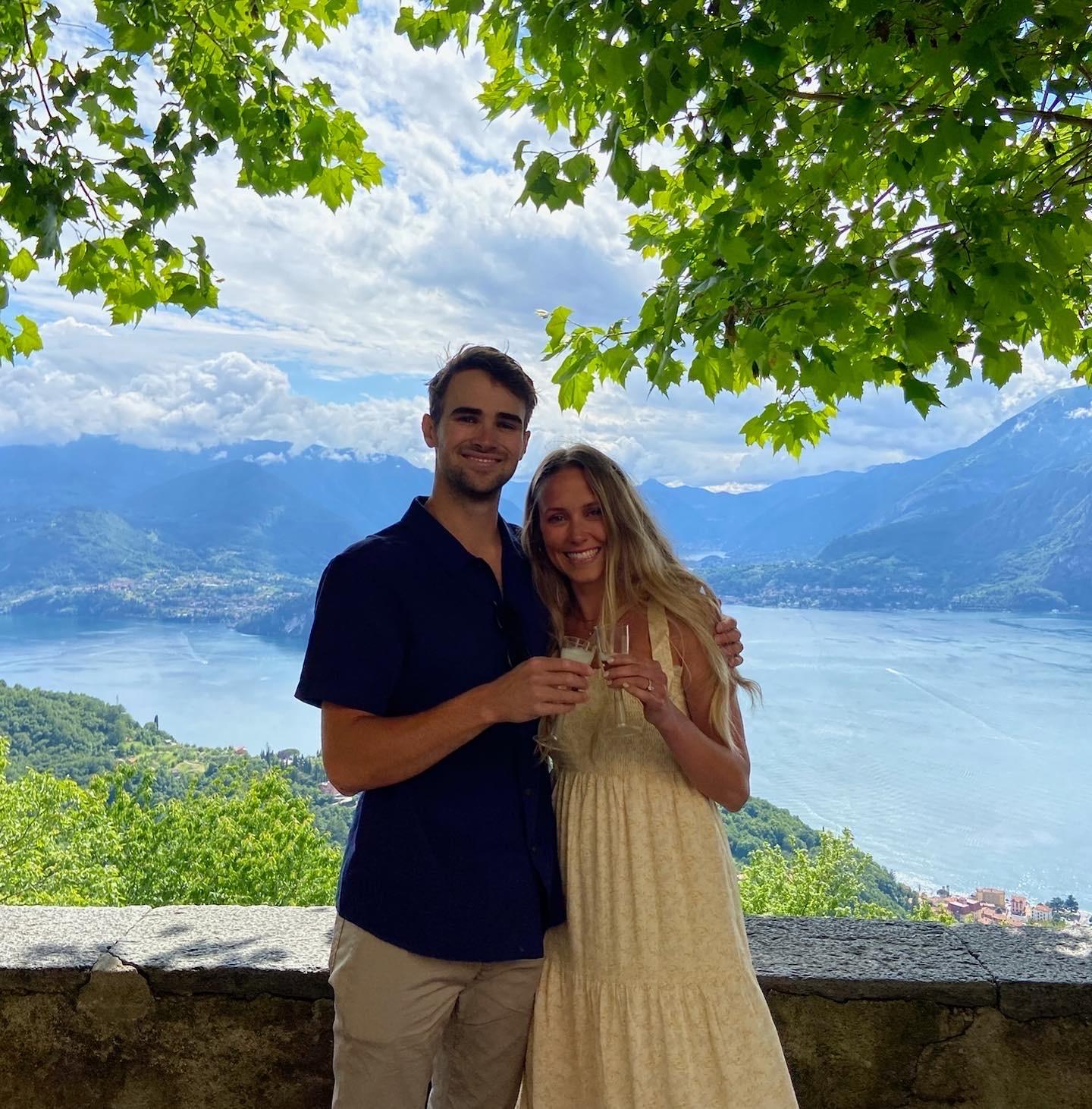 Overlooking Lake Como after Jack popped the question!