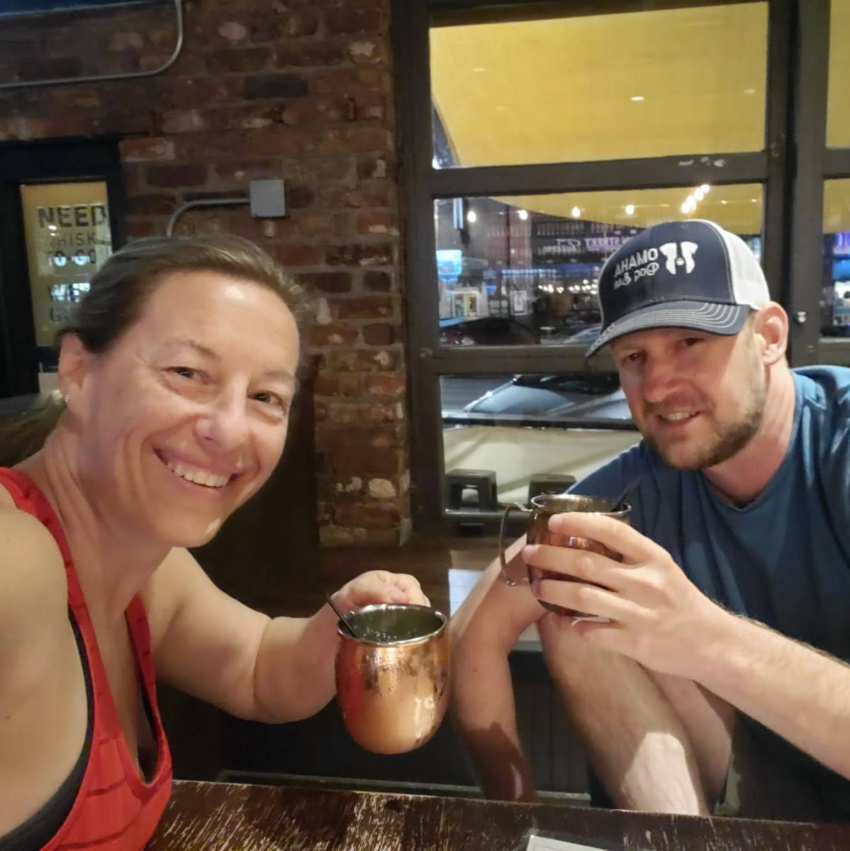 First dog date in downtown Omaha (and got caught in the rain)