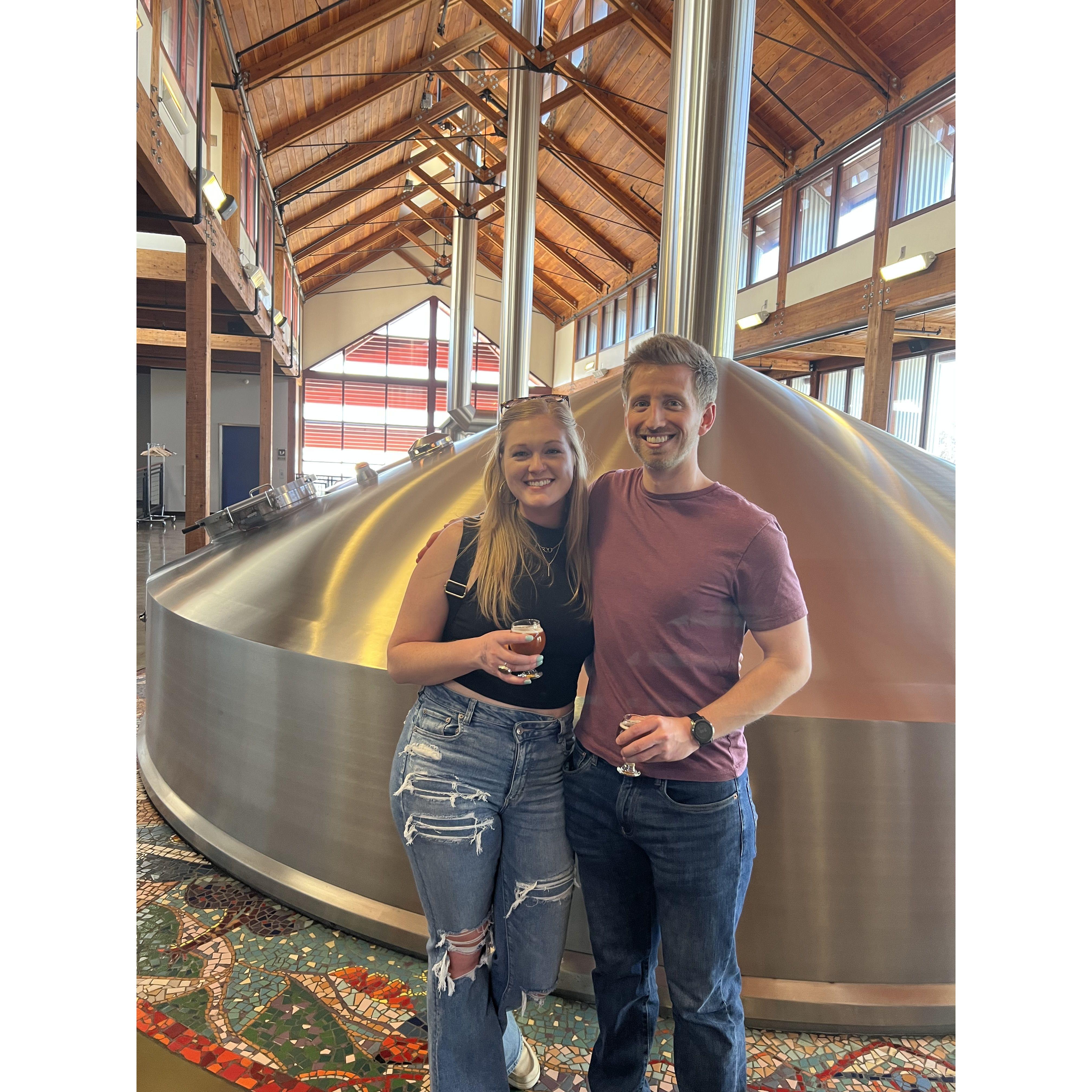 Our first couple get away in Fort Collins, New Belgium Brewery tour!
