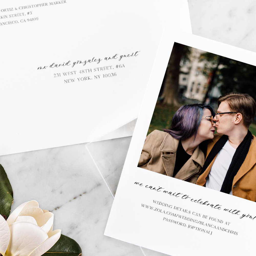 Gendron Portrait | Linen | Zola Wedding Invitations