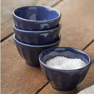 Stoneware Nut Bowls, Set of 4 (NAVY)