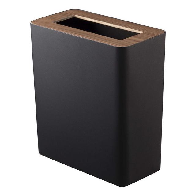 Rim Trash Can, Slim, Black
