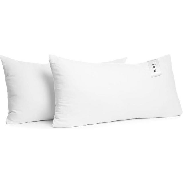 Digital Decor 100% Cotton Queen Size Hotel Pillows, U.S. Made Hypoallergenic Pillows with Down Alternative Fiber Fill, Set of 2, Three Comfort Levels, (Soft, Medium, Firm) Firm