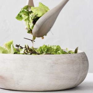 Crate & Barrel Tondo 14" Small Acacia Wood Serving Bowl