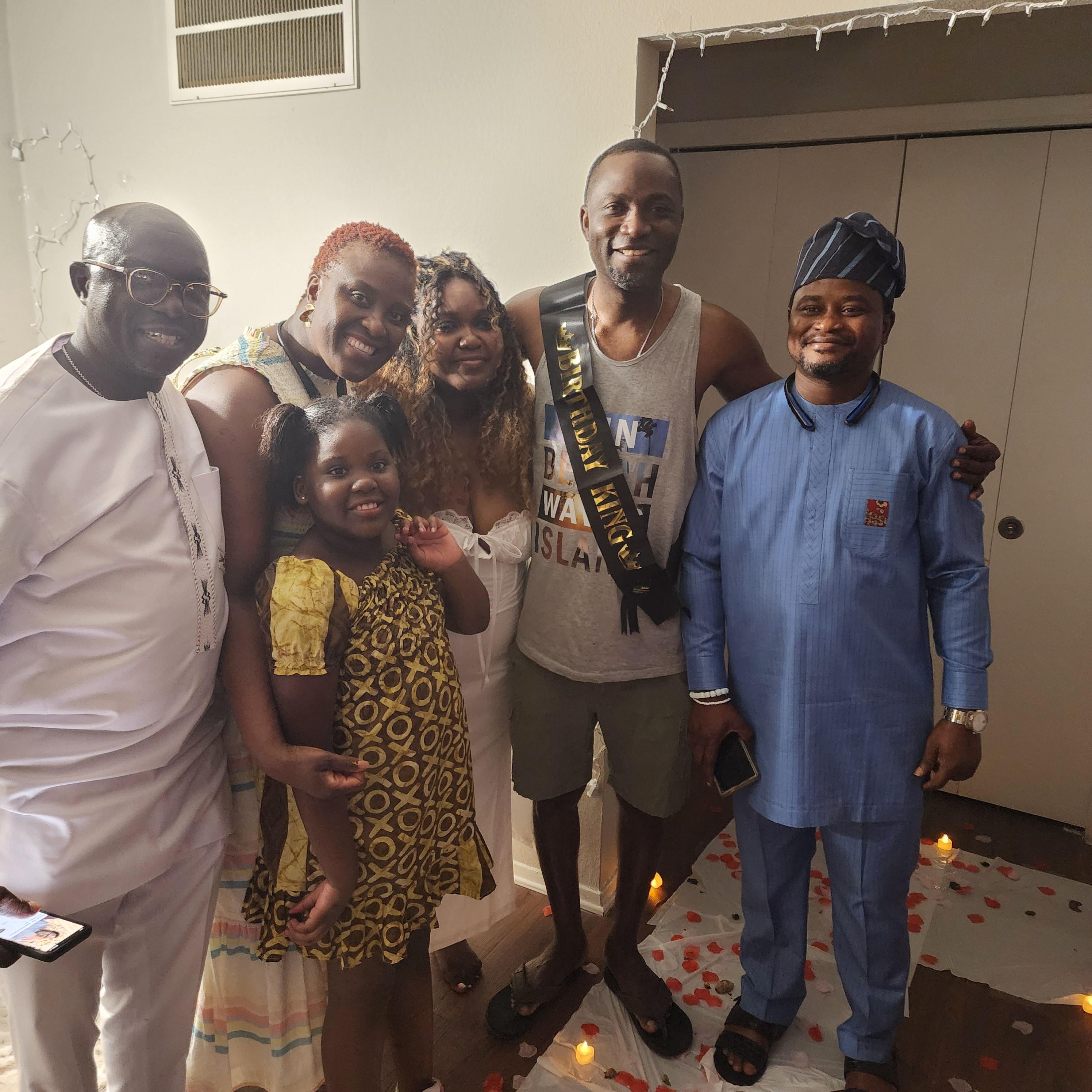 Embracing new family moments after the sweet, surprise birthday proposal.