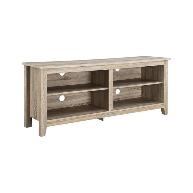 58" Wood TV Media Stand Storage Console - Natural - Saracina Home