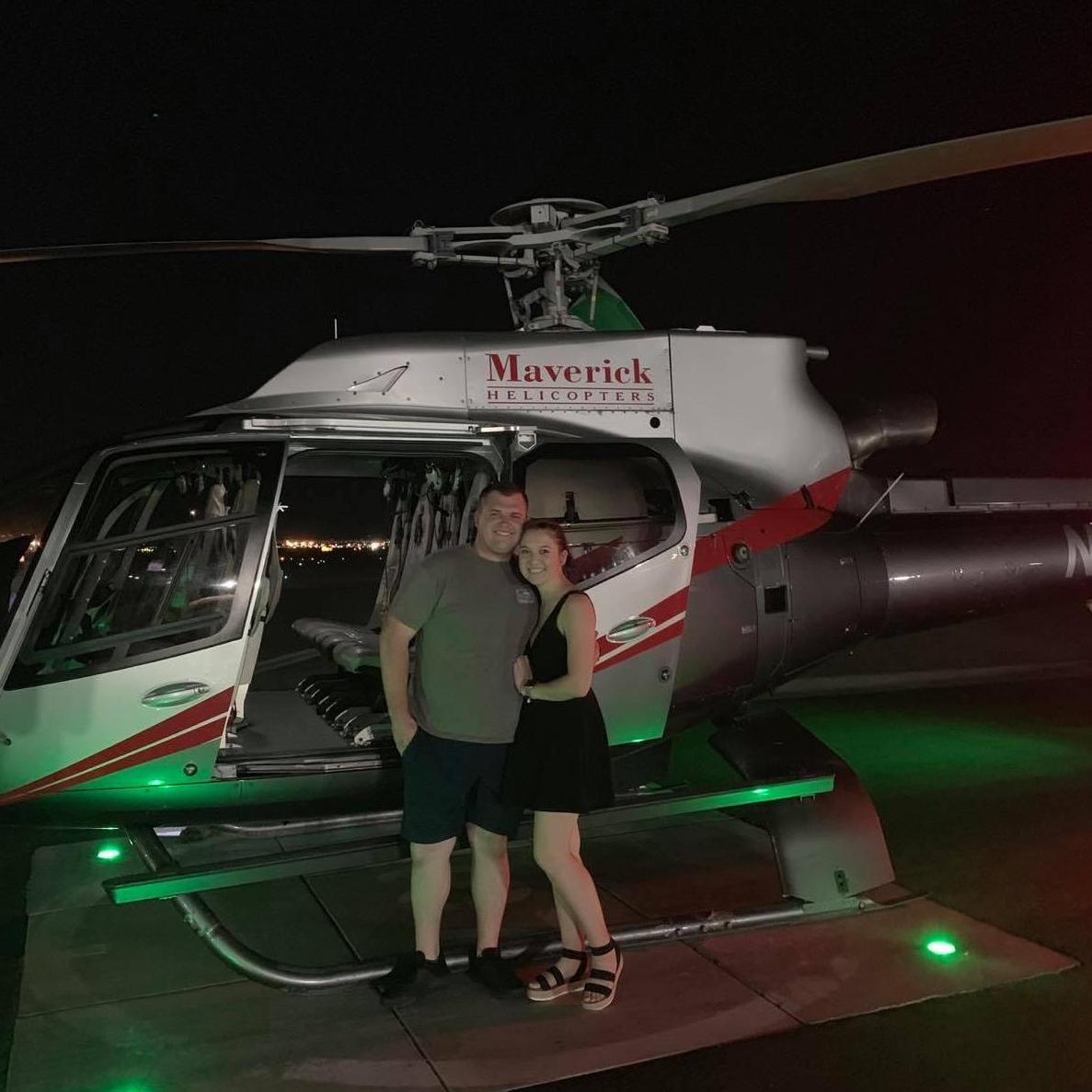 Our first time on a helicopter!