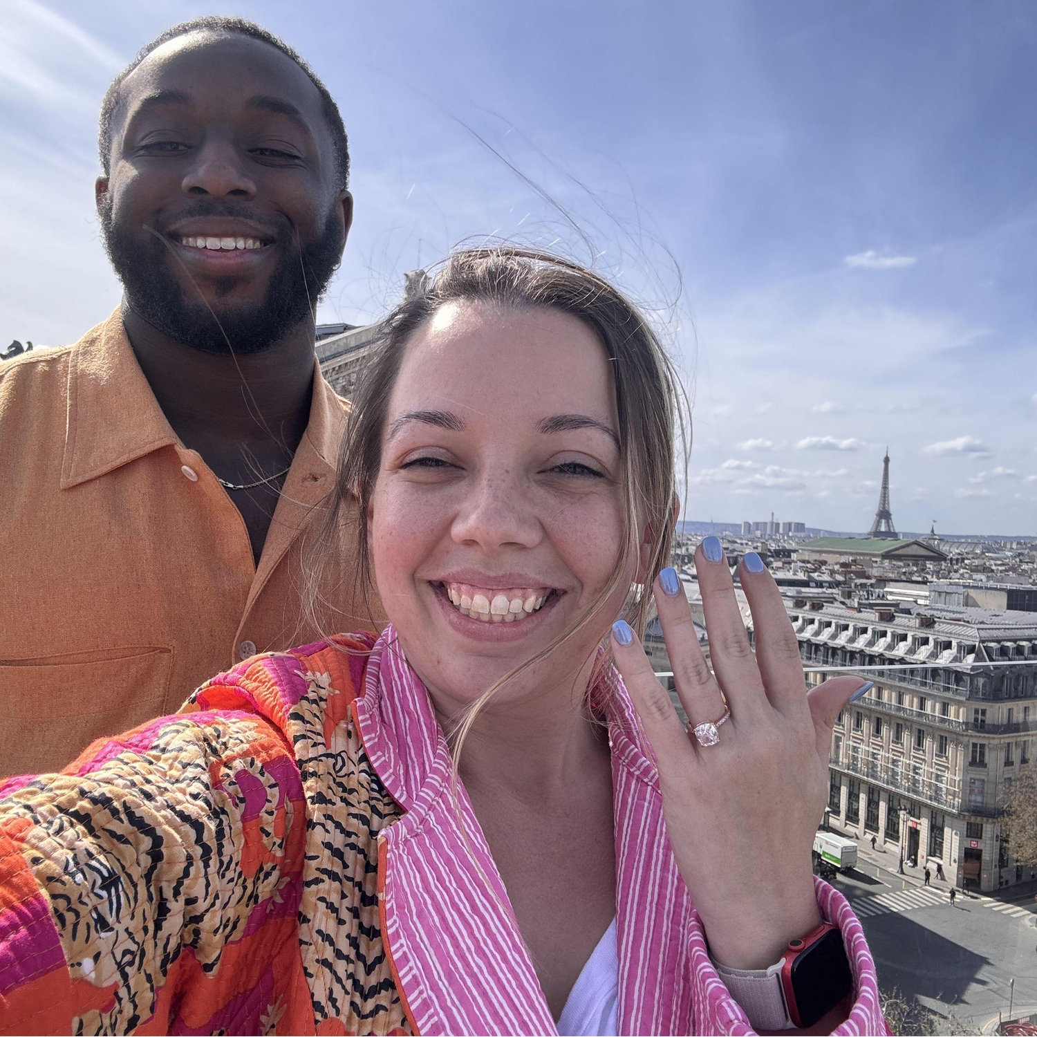 After we got engaged in Paris :)