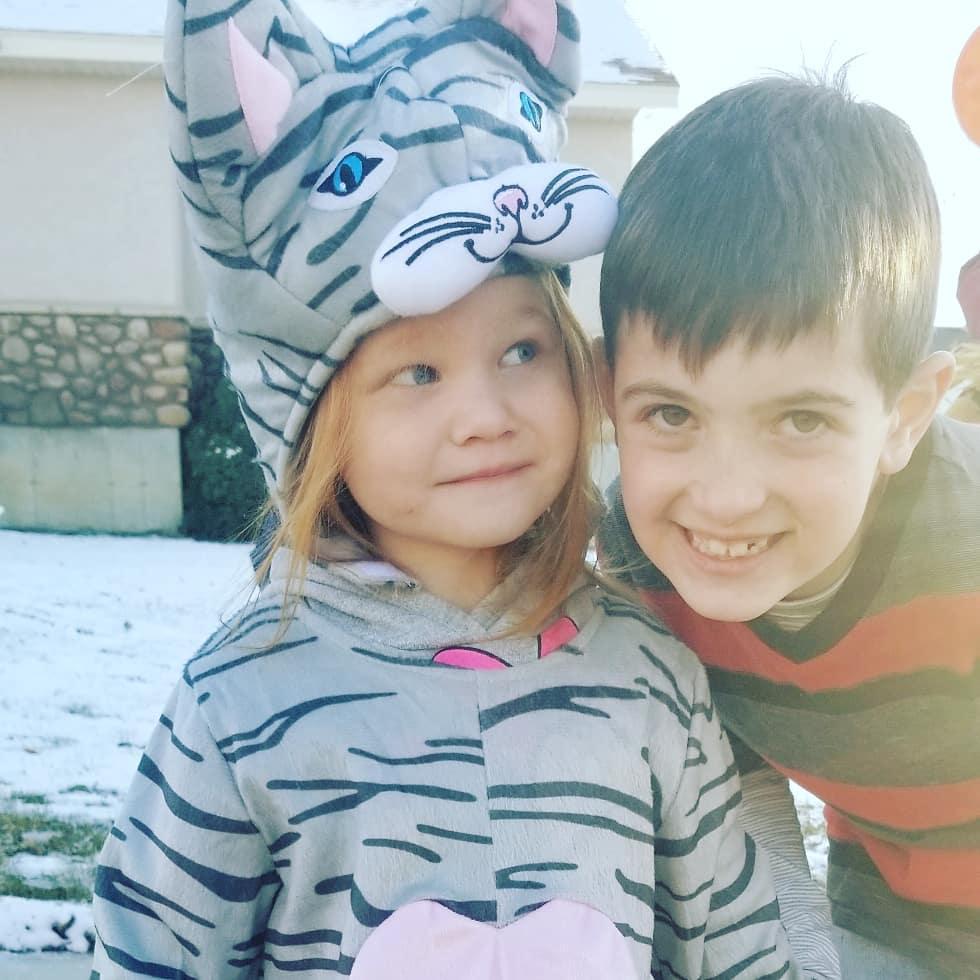 Emma and Russell on Halloween - 2019