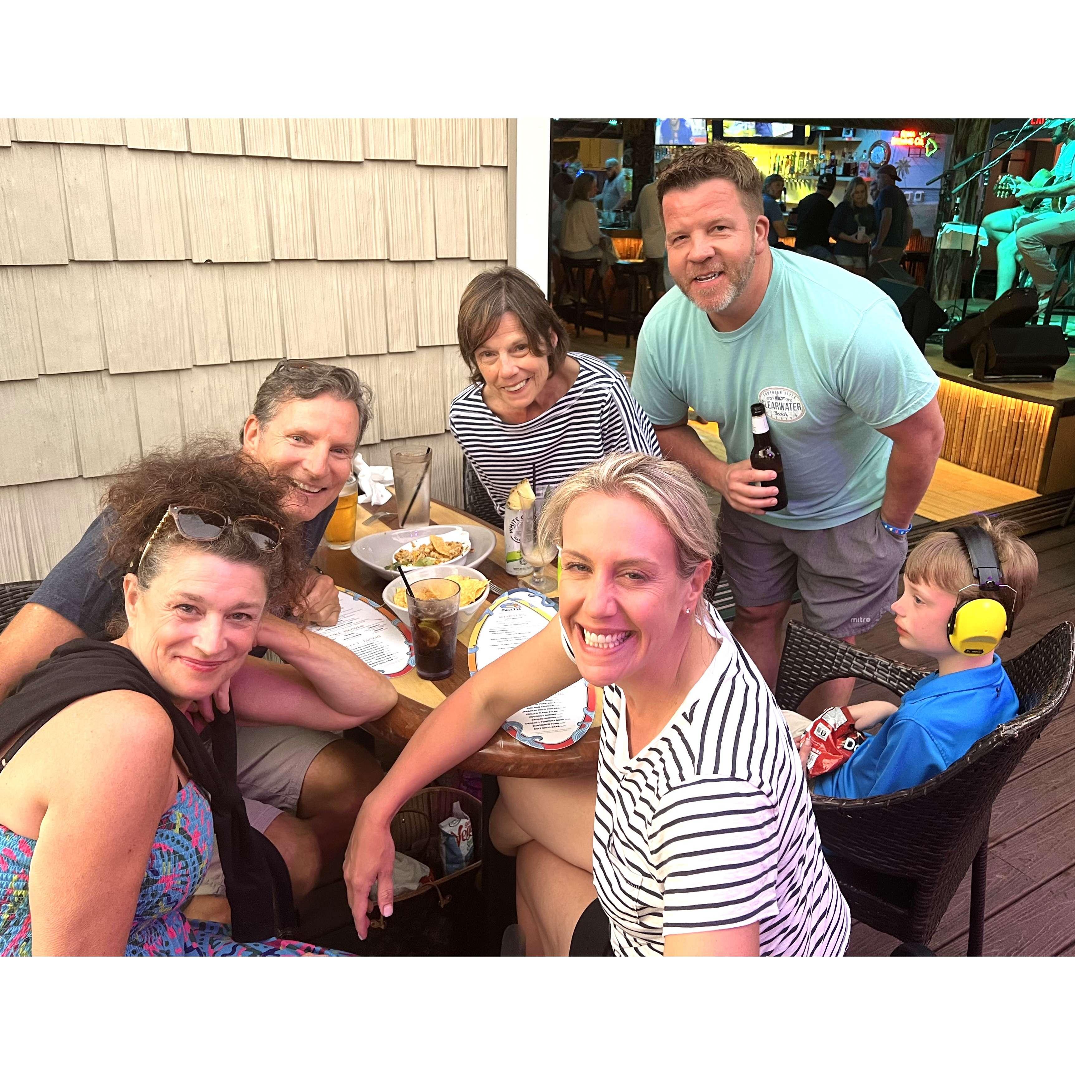 Marcia, Rich, Aunt Donna, Cousin Tom, son Cameron and Cousin Kelly, Dewey June 2022