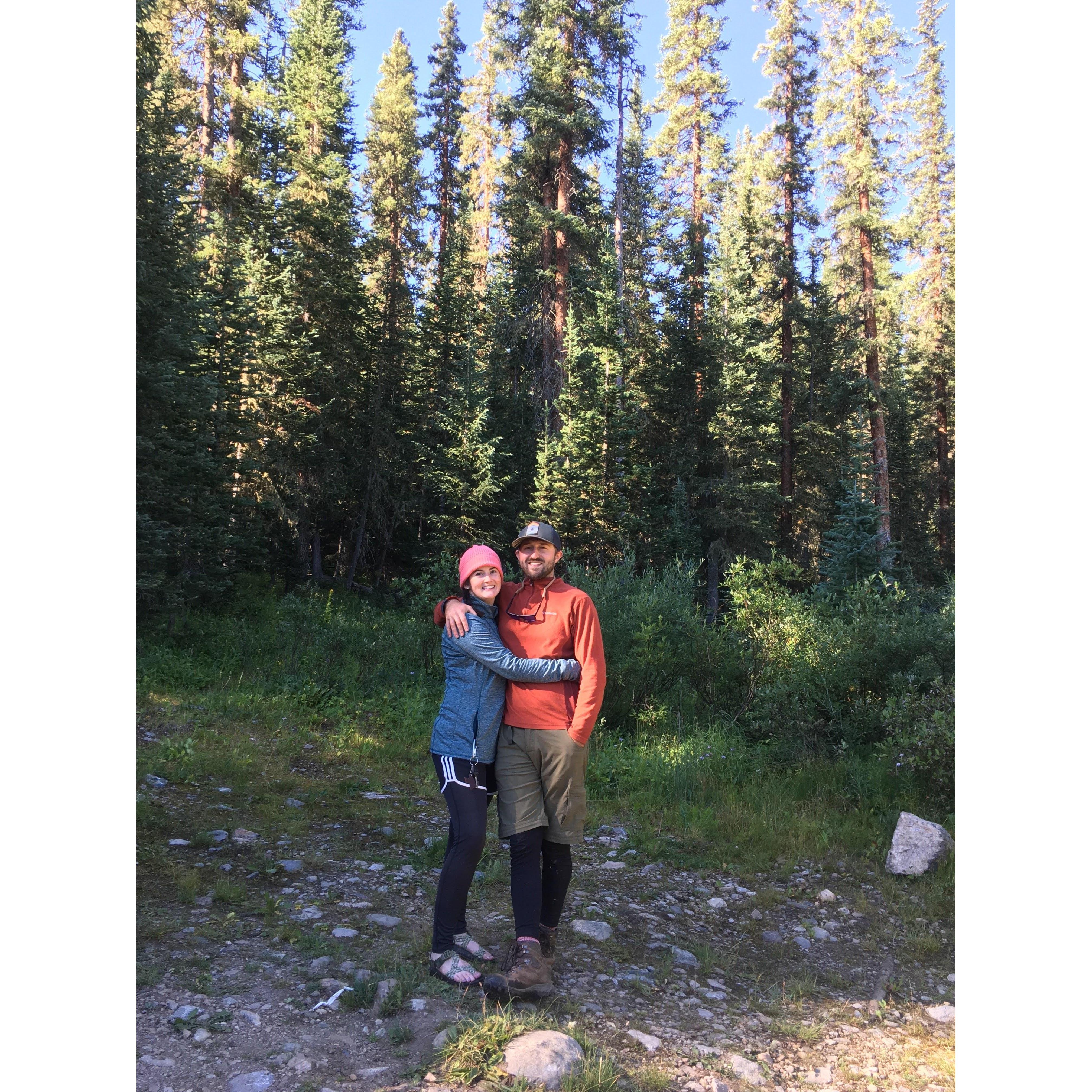 Our first time camping in the backcountry of Colorado together! And our first big road trip!
