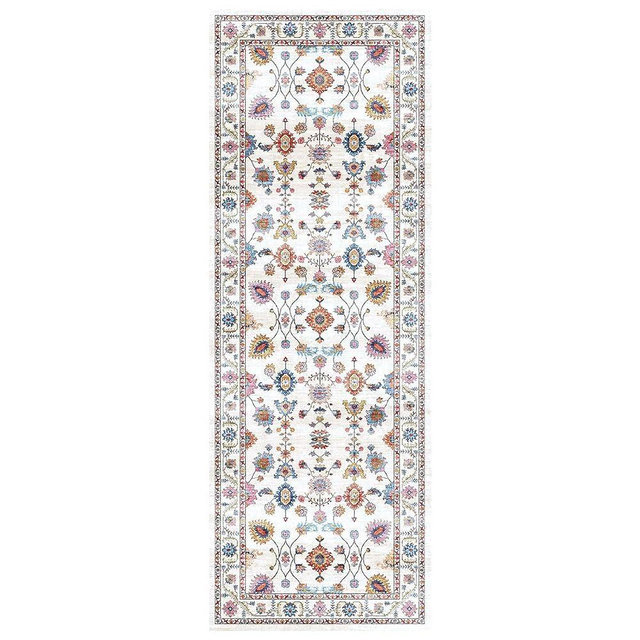 Gertmenian Indoor Easy-Care & Washable Area Rug – 2x6 Runner, Ideal for High Traffic Areas in Living Room, Bedroom, Entryway – Casper Cream Multi, 23218