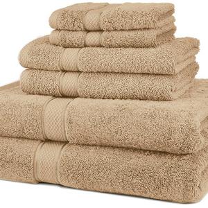 Pinzon Blended Egyptian Cotton 6-Piece Towel Set, Driftwood