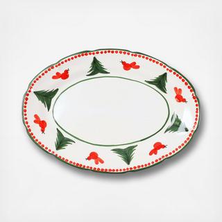 Uccello Rosso Oval Platter