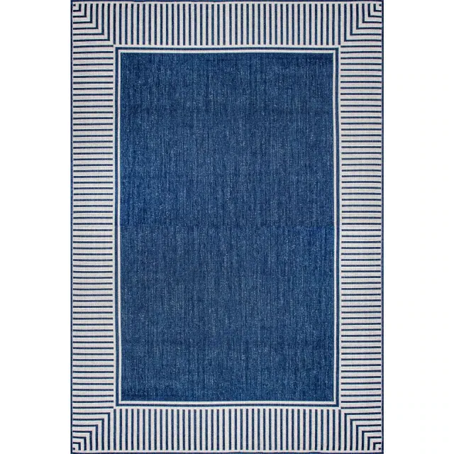 Nuloom Asha Simple Striped Indoor/Outdoor Area Rug, 8' x 10', Navy