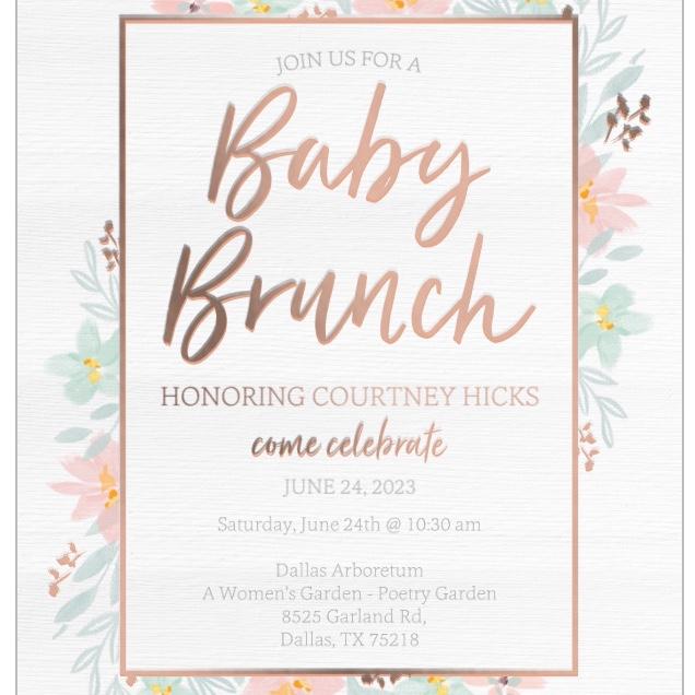 The fake baby shower invite that was the setup to get Candrea to the real proposal!