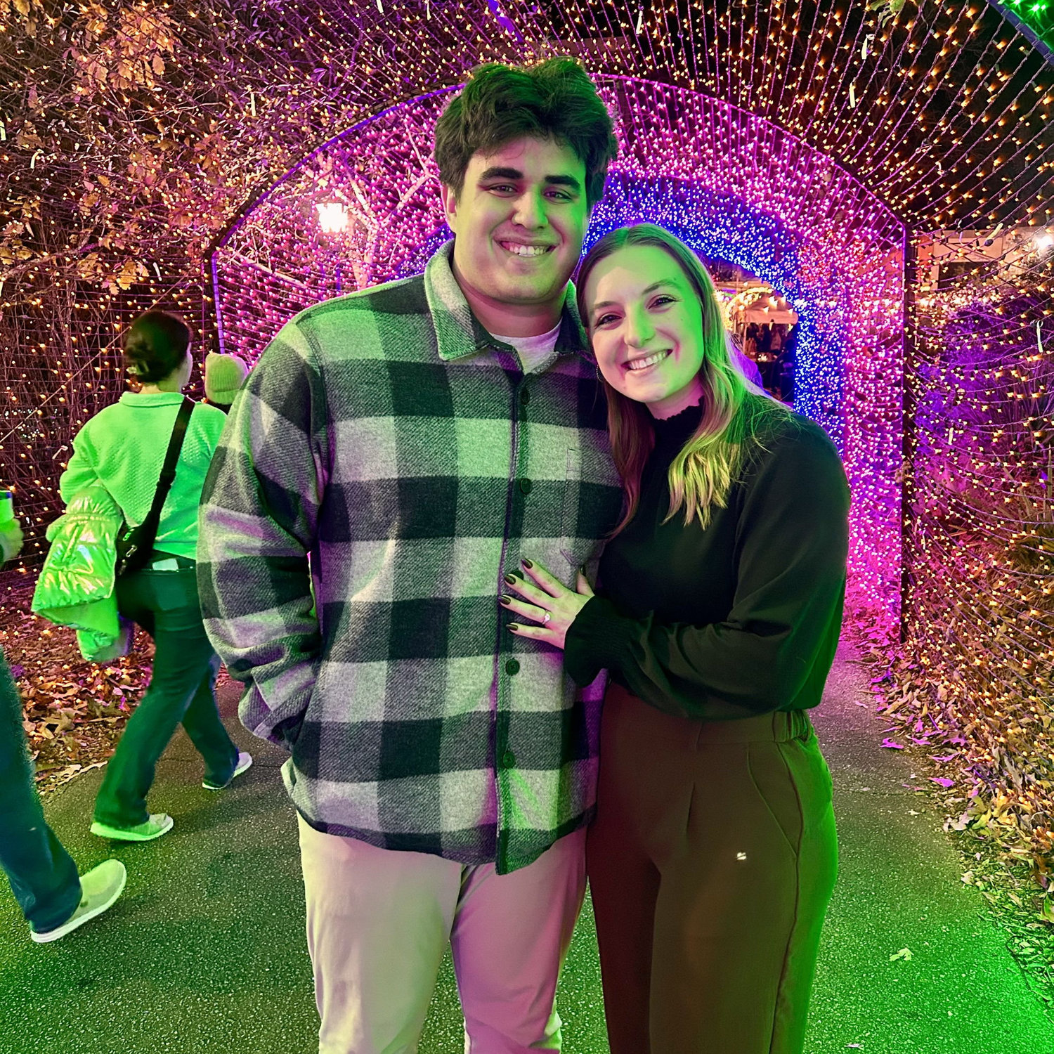 Celebrating our engagement at the Georgia Botanical Gardens! December 2025