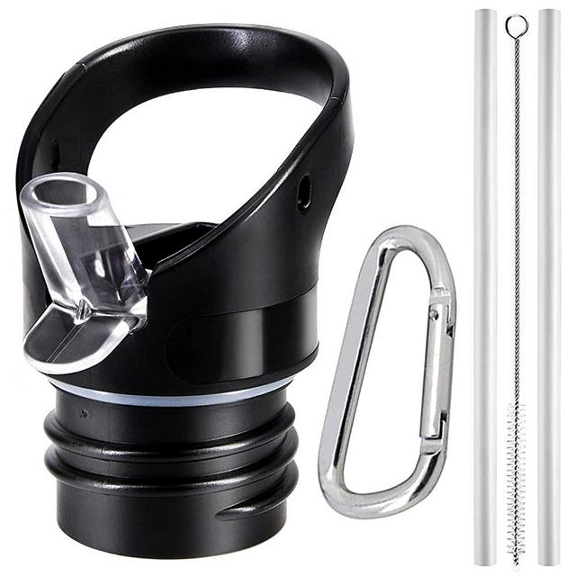Straw Lid for Hydro Flask Standard Mouth, Simple Modern Ascent. Improved Replacement Cap Multi-Compatible with 1.91" Mouth 18oz, 21oz, 24oz Insulated Water Bottle One-Hand-Operate Flip Top