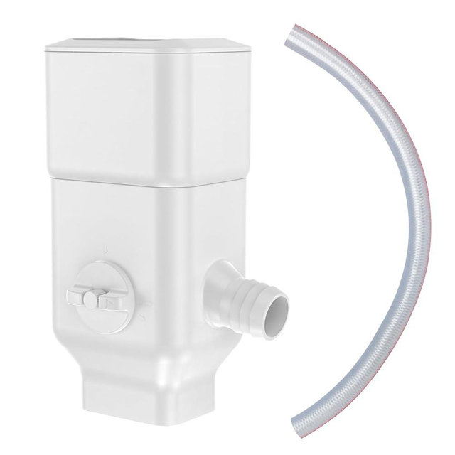 Downspout Diverter, Rainwater Diverter Fits for 3"x4" Oversize Downspout and 2"x3" Downspout, Rainwater Collection System with Adjustable Valve, Diverts Water into Rain Barrel, 4ft. Hose