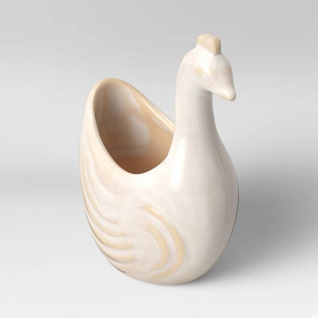 4" Earthenware Planter Bird Figural - Opalhouse™