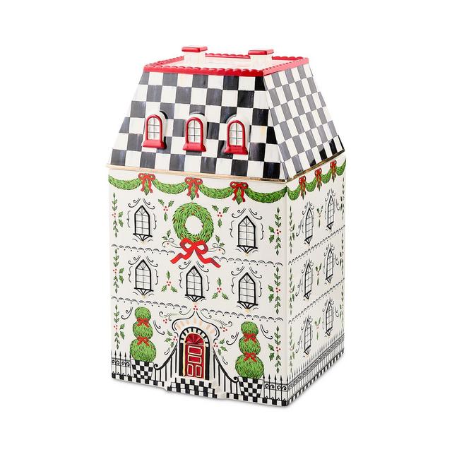 MacKenzie-Childs Holly Village Cookie Jar