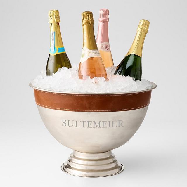 Silver and Leather Celebration Bowl