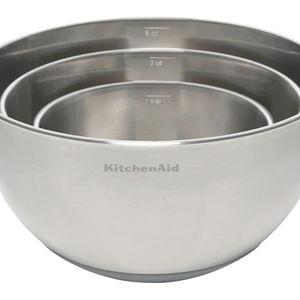 KitchenAid Stainless Steel Mixing Bowls, Set Of 3