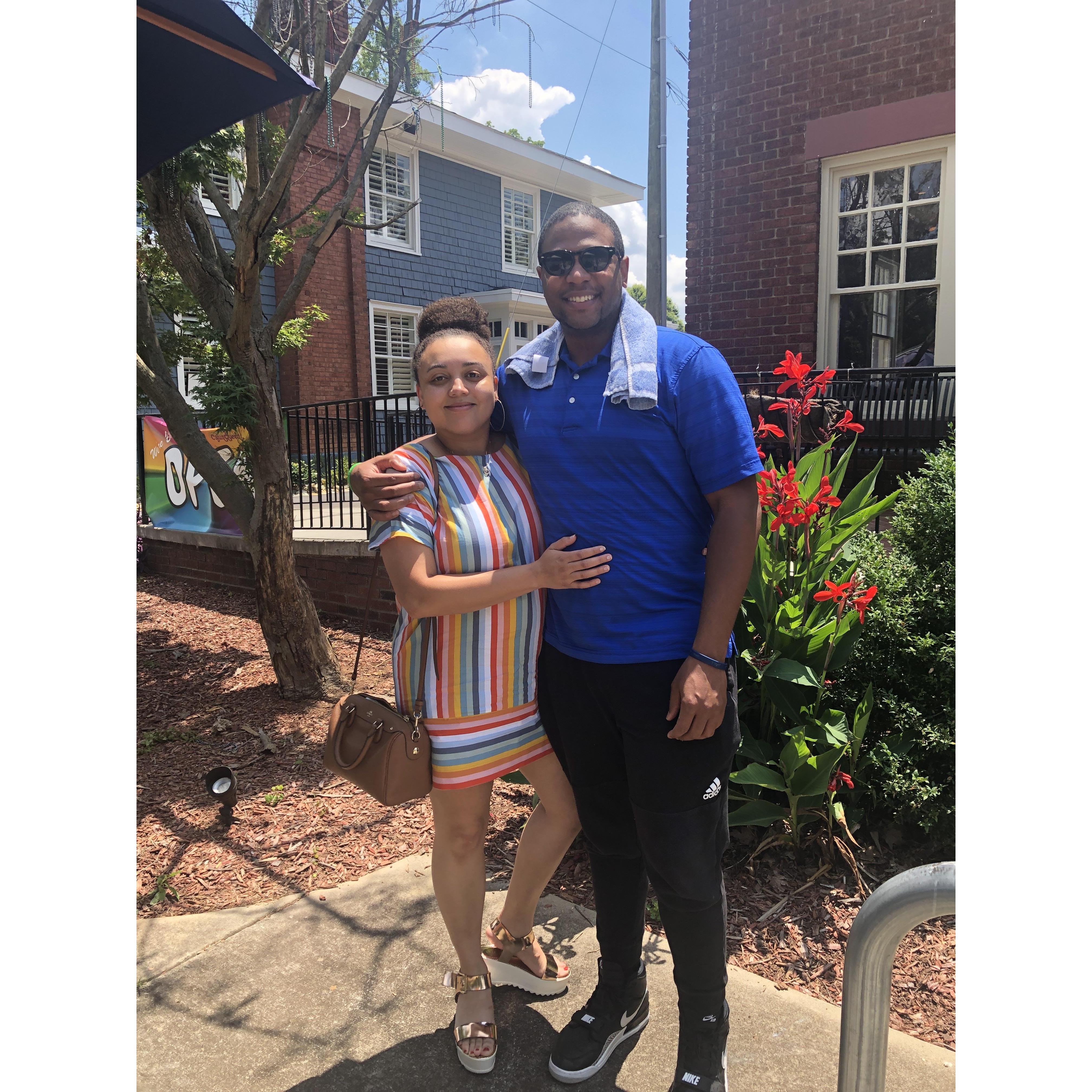 Joe surprised me for my birthday, June 2020