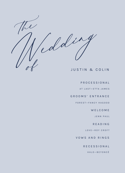 Blair | Sweet Blue | Zola Wedding Programs